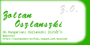 zoltan oszlanszki business card